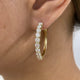 Diamond Hoop Earrings 3 ct Yellow Gold