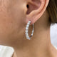 Diamond Hoop Earrings 4.2 ct White Gold