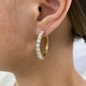 Diamond Hoop Earrings 4.2 ct Yellow Gold
