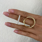 Diamond Hoop Earrings 4.2 ct Yellow Gold