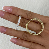 Diamond Hoop Earrings 4.2 ct Yellow Gold