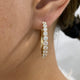 Diamond Hoop Earrings 3.1 ct Yellow Gold