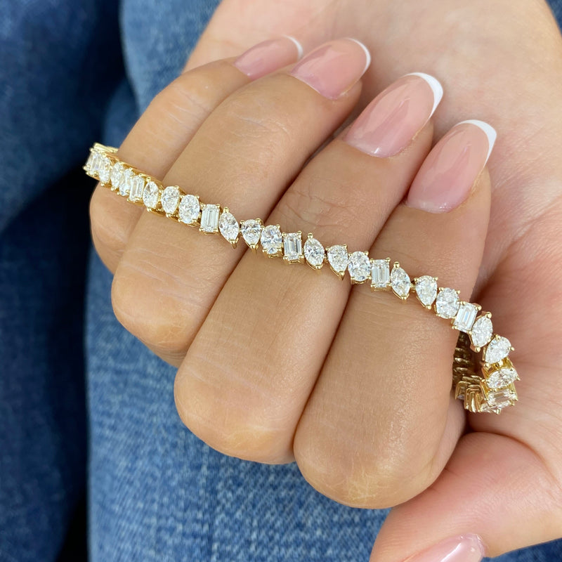 Diamond Tennis Bracelet 6.1 ct Yellow Gold