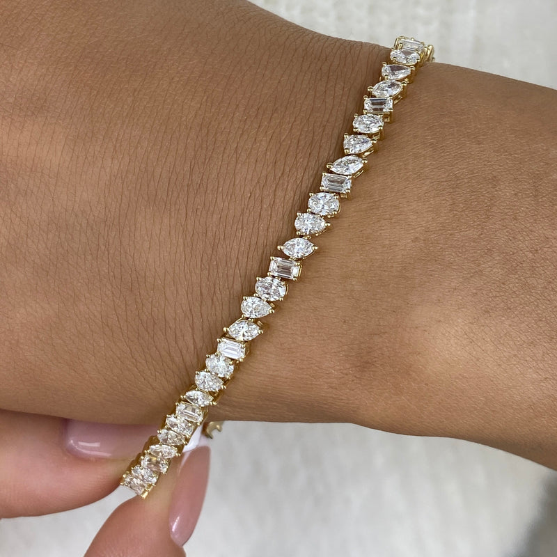 Diamond Tennis Bracelet 6.1 ct Yellow Gold