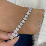 Diamond Tennis Bracelet 12.4 ct White Gold