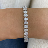 Diamond Tennis Bracelet 12.4 ct White Gold