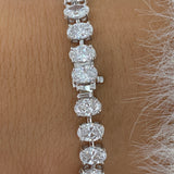 Diamond Tennis Bracelet 12.4 ct White Gold