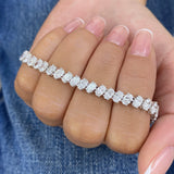 Diamond Tennis Bracelet 8.7 ct White Gold