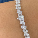Diamond Tennis Bracelet 8.7 ct White Gold