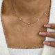 Diamond Stationed Necklace 1.3 ct Rose Gold