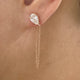 Diamond Chain Earrings 1.6 ct Rose Gold