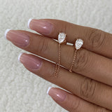 Diamond Chain Earrings 1.6 ct Rose Gold