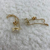 Diamond Chain Earrings 1.6 ct Yellow Gold