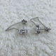 Diamond Chain Earrings 1.6 ct White Gold