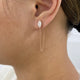 Diamond Chain Earrings 1.2 ct Rose Gold
