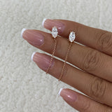 Diamond Chain Earrings 1.2 ct Rose Gold