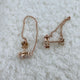 Diamond Chain Earrings 1.2 ct Rose Gold