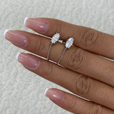 Diamond Chain Earrings 1.3 ct White Gold