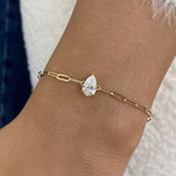 Diamond Chain Bracelet 0.8 ct Yellow Gold