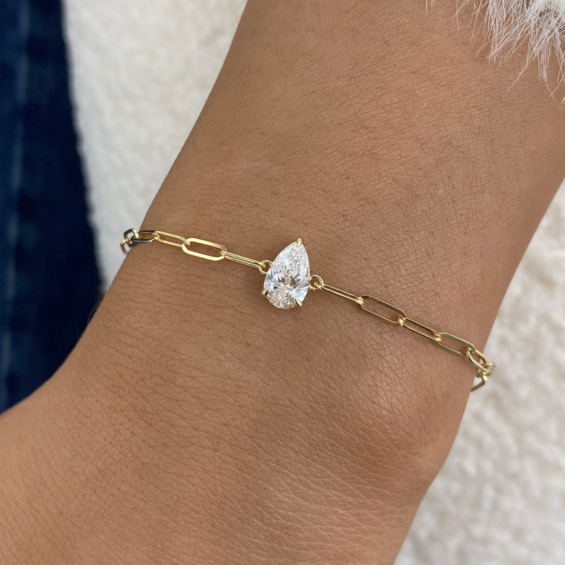 Diamond Chain Bracelet 0.8 ct Yellow Gold