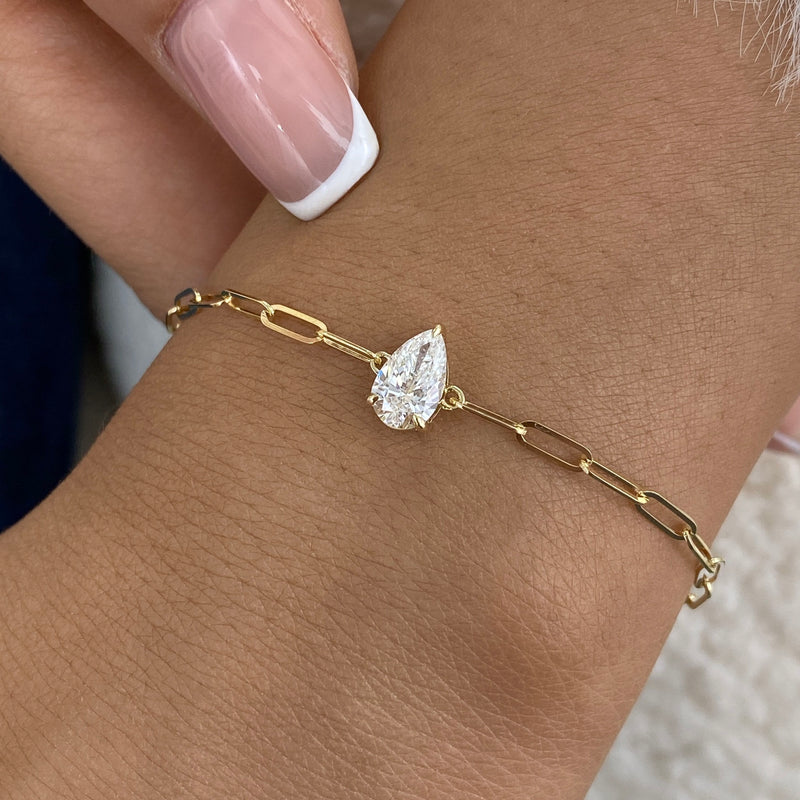 Diamond Chain Bracelet 0.8 ct Yellow Gold