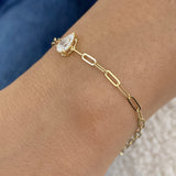 Diamond Chain Bracelet 0.8 ct Yellow Gold