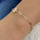 Diamond Chain Bracelet 0.8 ct Yellow Gold