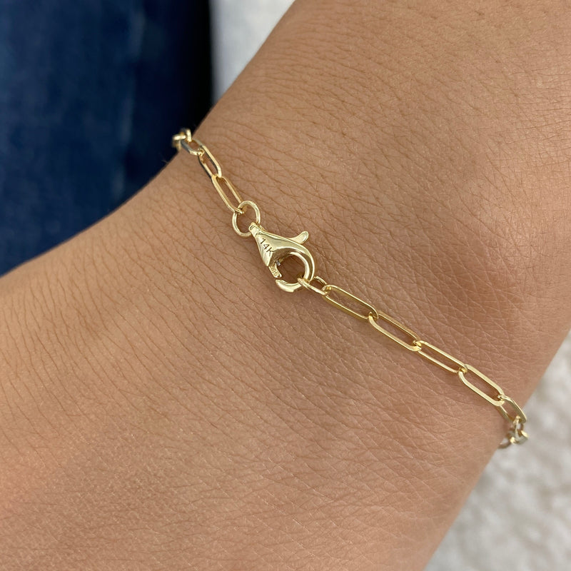 Diamond Chain Bracelet 0.8 ct Yellow Gold