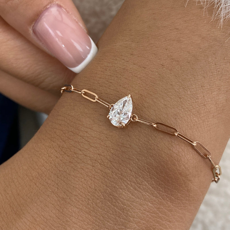 Diamond Chain Bracelet 0.9 ct Rose Gold