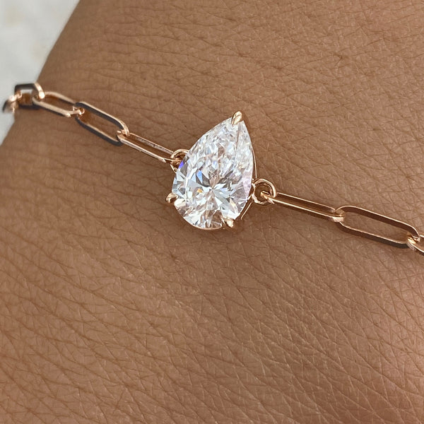 Diamond Chain Bracelet 0.9 ct Rose Gold