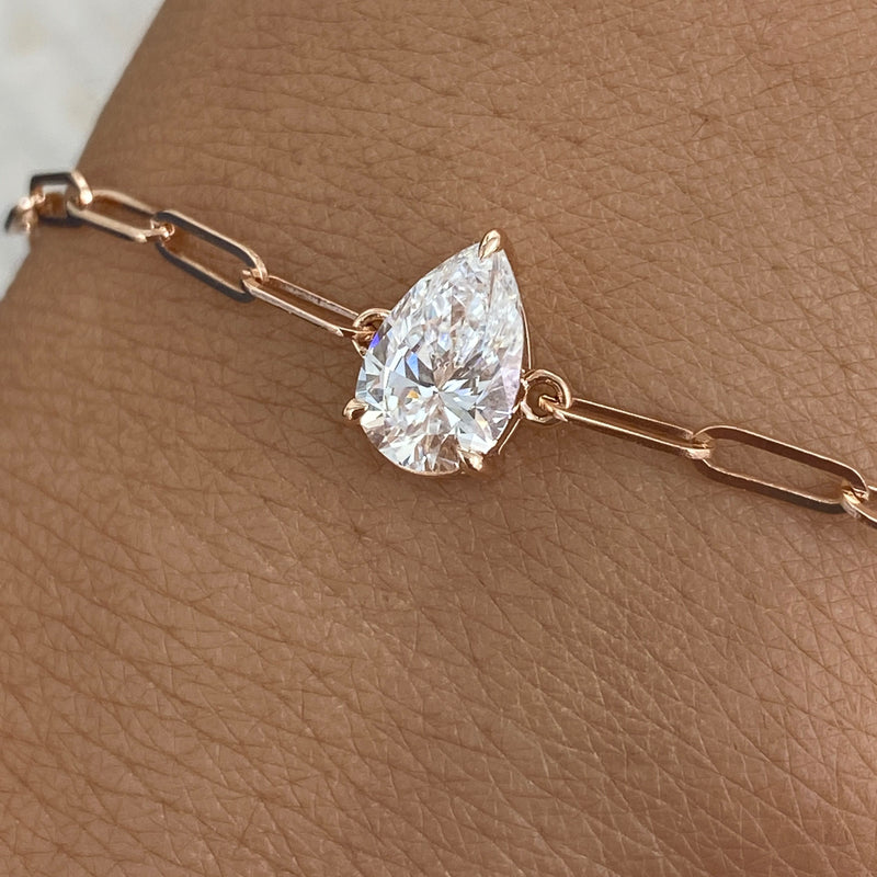 Diamond Chain Bracelet 0.9 ct Rose Gold