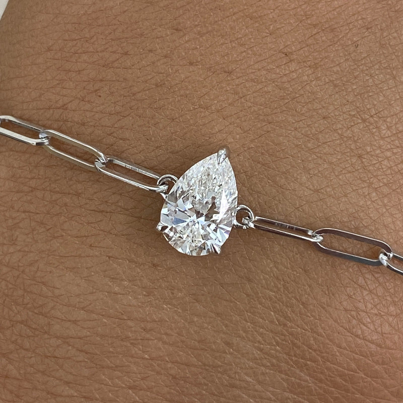 Diamond Chain Bracelet 0.9 ct White Gold