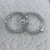 Diamond Hoop Earrings 4.1 ct White Gold