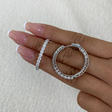 Diamond Hoop Earrings 4.1 ct White Gold