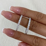 Diamond Hoop Earrings 4.1 ct White Gold