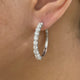 Diamond Hoop Earrings 3.2 ct White Gold
