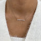 Diamond Bar Necklace 1.1 ct Rose Gold