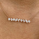 Diamond Bar Necklace 1.1 ct Rose Gold