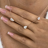 Diamond Pendant Necklace 3.2 ct Rose Gold