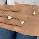 Diamond Pendant Necklace 3.2 ct Yellow Gold