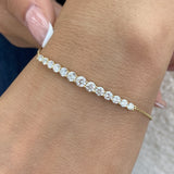 Diamond Chain Bracelet 1.7 ct Yellow Gold