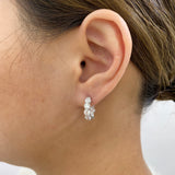 Diamond Hoop Earrings 3.2 ct White Gold