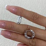 Diamond Hoop Earrings 3.2 ct White Gold