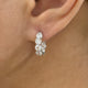 Diamond Hoop Earrings 3.2 ct White Gold