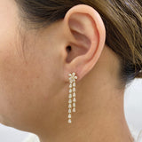 Diamond Drop Earrings 2.6 ct Yellow Gold