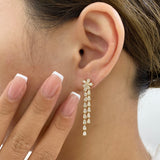 Diamond Drop Earrings 2.6 ct Yellow Gold