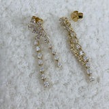 Diamond Drop Earrings 2.6 ct Yellow Gold