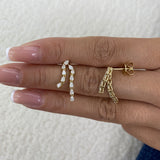 Diamond Drop Earrings 1 ct Yellow Gold