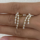 Diamond Drop Earrings 1 ct Yellow Gold