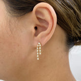 Diamond Drop Earrings 1 ct Yellow Gold